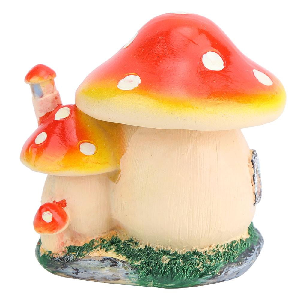 10pcs Miniature Mushroom Fairy Garden Ornament Dollhouse E3H2 Decor Pot DIY D4D6